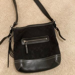 COACH Authentic Black Leather Bag